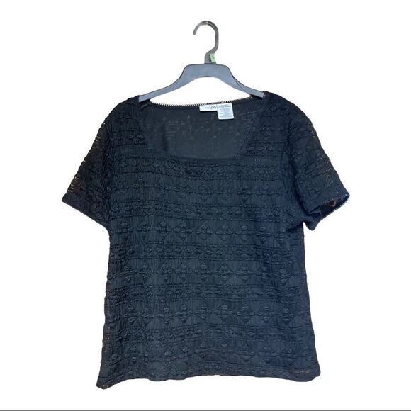 EAST‎ 5th, women’s lace top, black, XL, fully lined - Picture 1 of 8